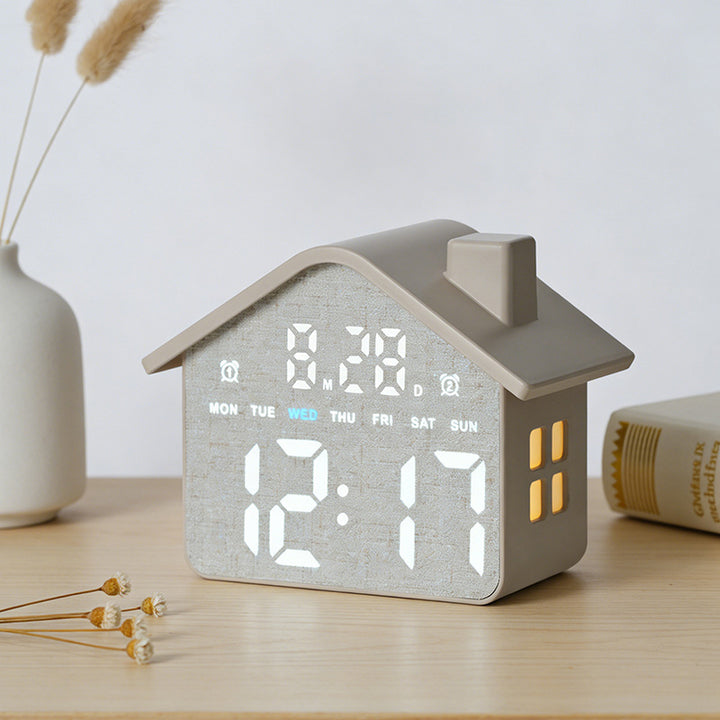 Digital Creative Clock in House Design Bowlift