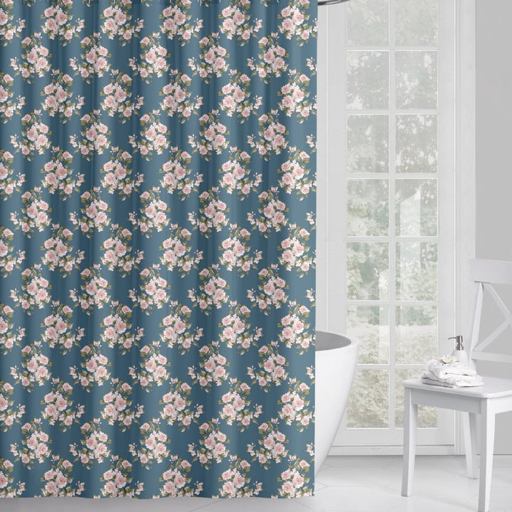 Floral Patterned Shower Curtain Bowlift