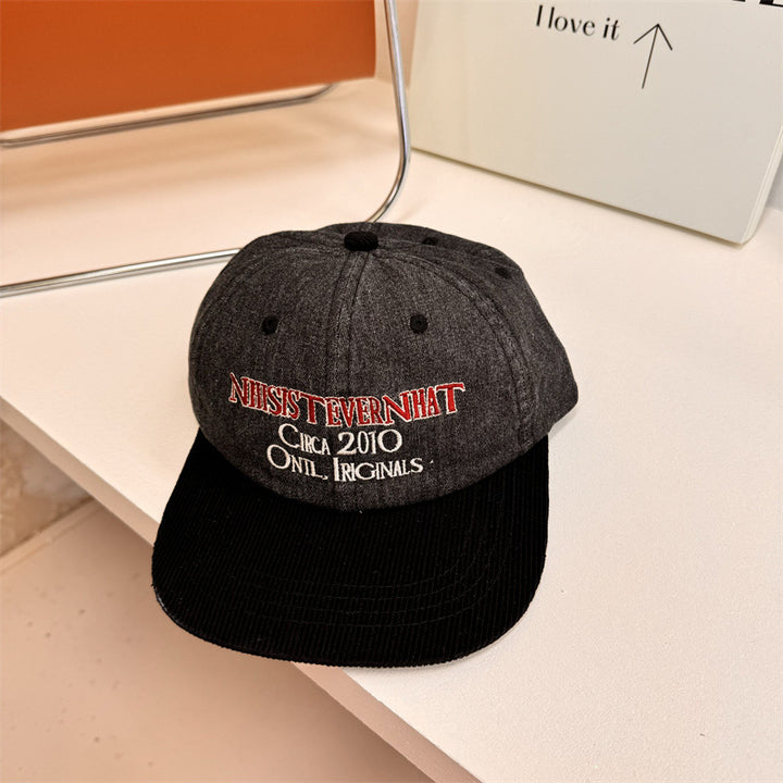 Men's Vintage-Inspired Embroidered Baseball Cap Bowlift