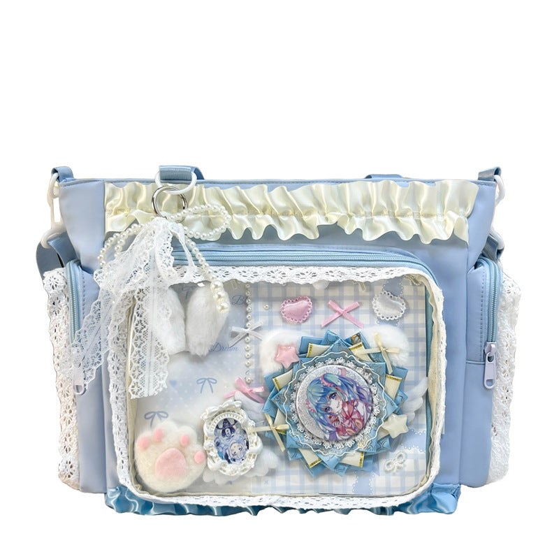 Decorative Character Print Handbag Bowlift