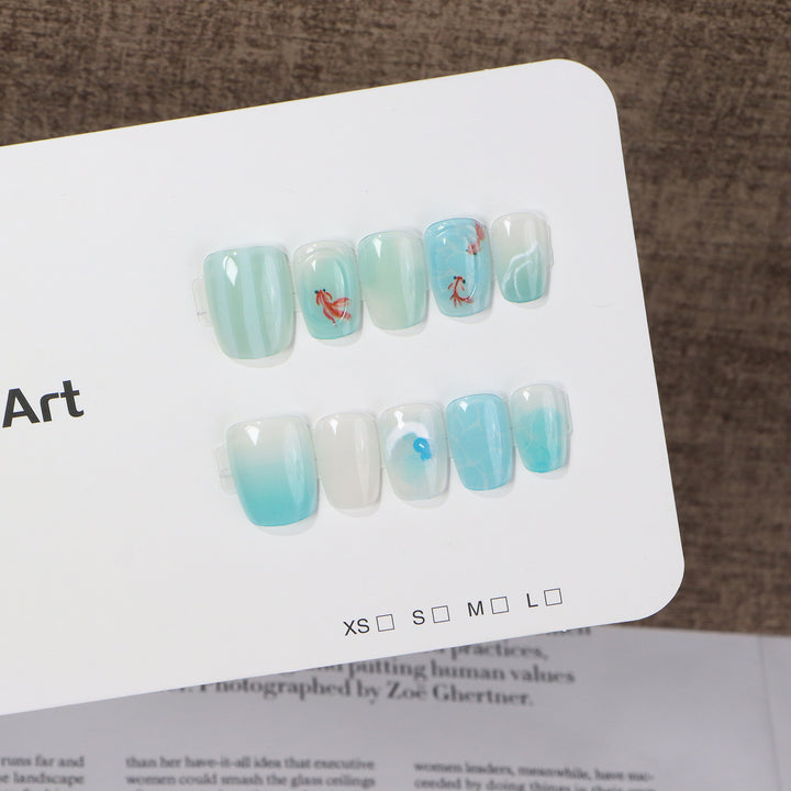Ocean-Inspired Nail Art Set Bowlift