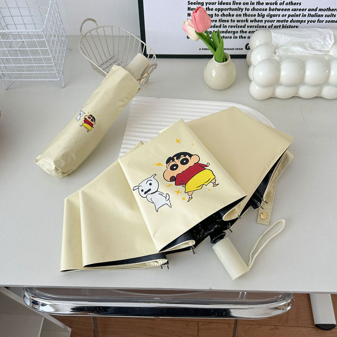 Women's folding umbrella with creative character design Bowlift