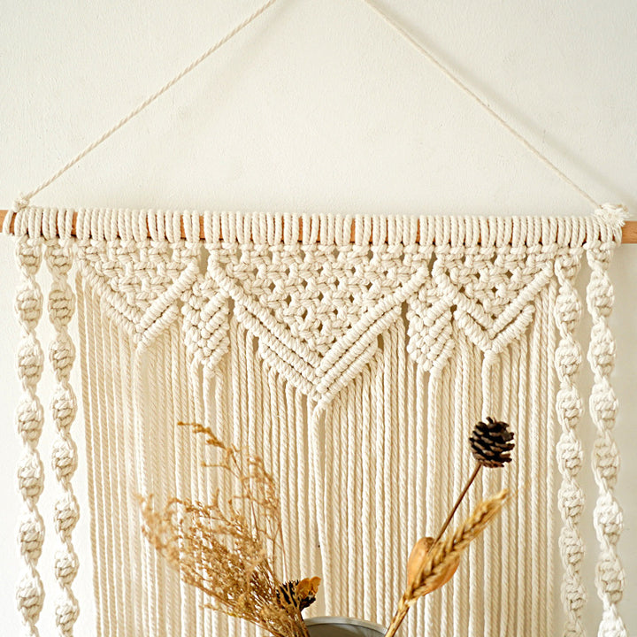 Macramé Wall Hanging Shelf Organizer Bowlift