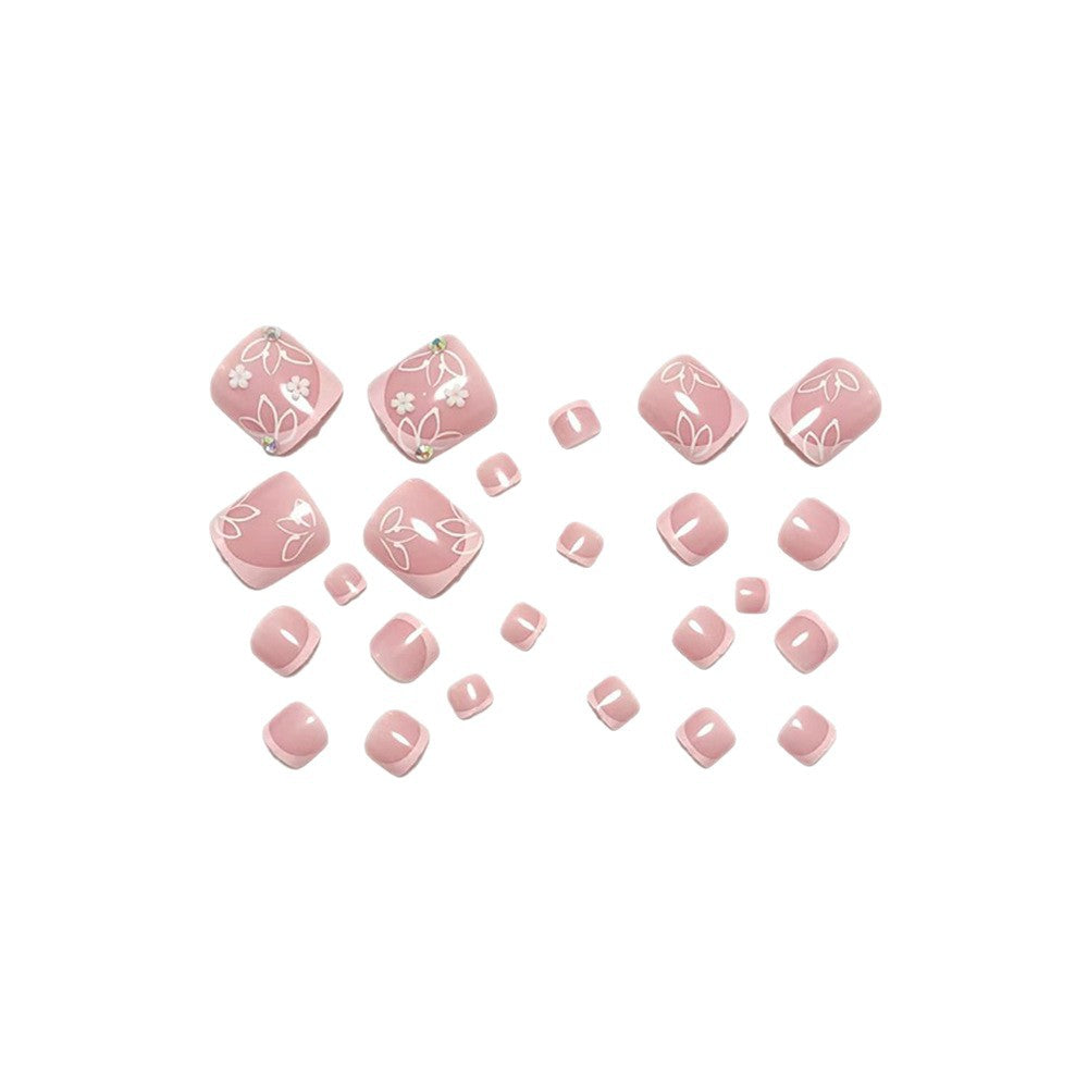 Nail art with floral decorations Bowlift