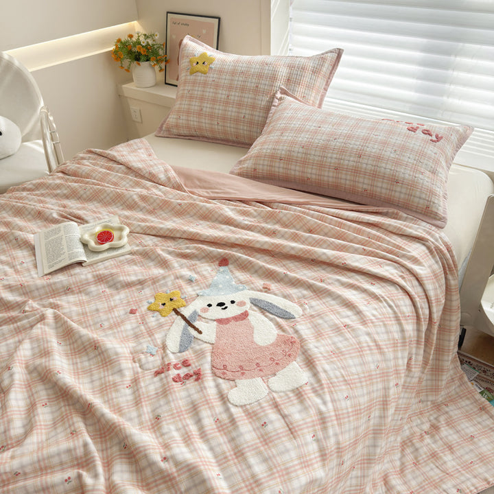 Women Cozy Bedspread with Playful Penguin Design Bowlift