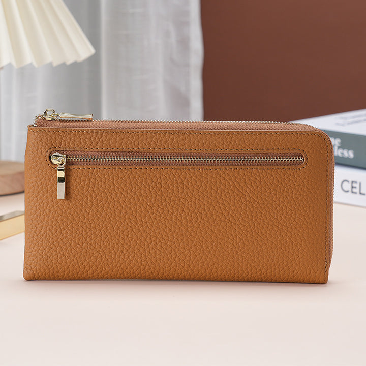 Premium Leather Zip Around Wallet