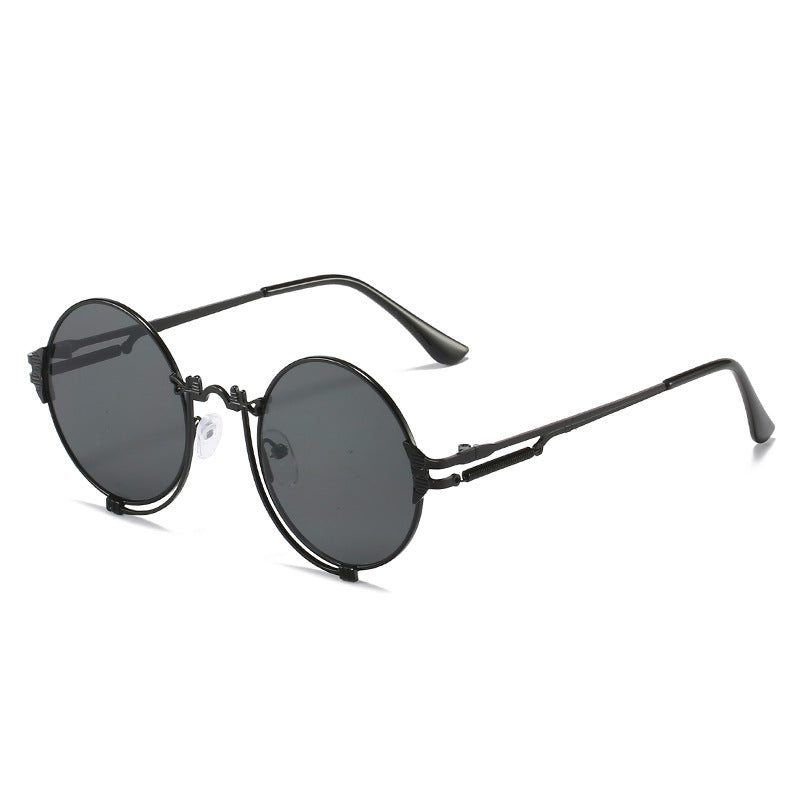 Women's stylish round metal sunglasses with artistic designs Bowlift