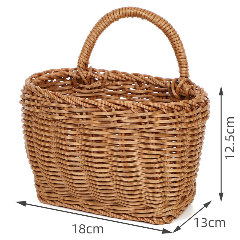 Handwoven Storage Basket with Sturdy Handle Bowlift