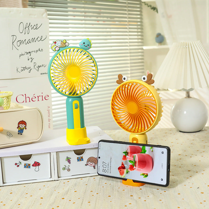 Women's Portable Hand Fan with Playful Animal Design Bowlift