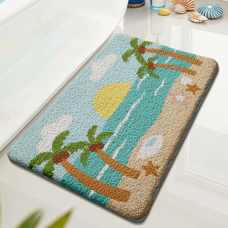 Beach-Themed Bath Mat Bowlift