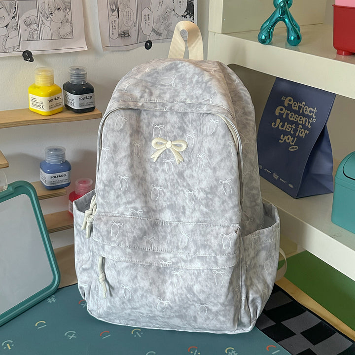 Playful Embroidered Backpack Bowlift