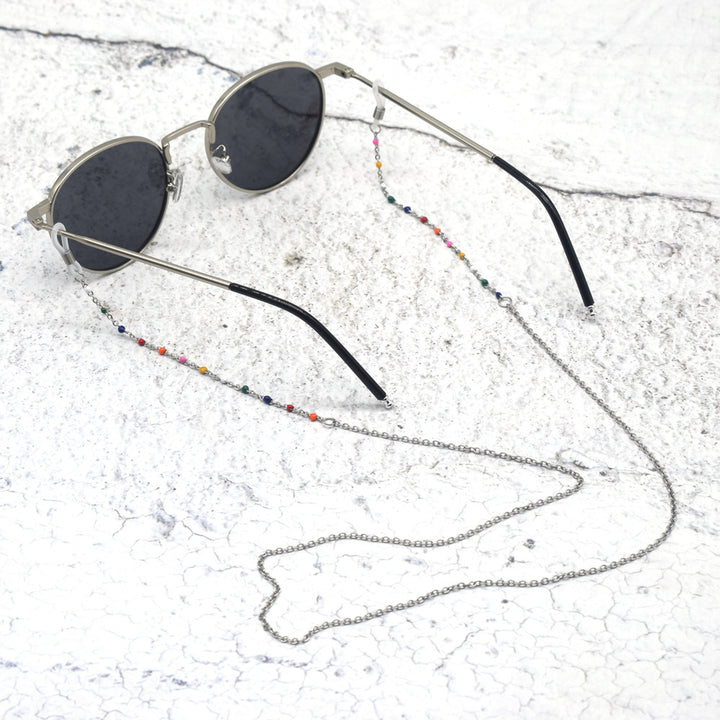 Vibrant Multi-Colored Beaded Eyewear Chain Bowlift