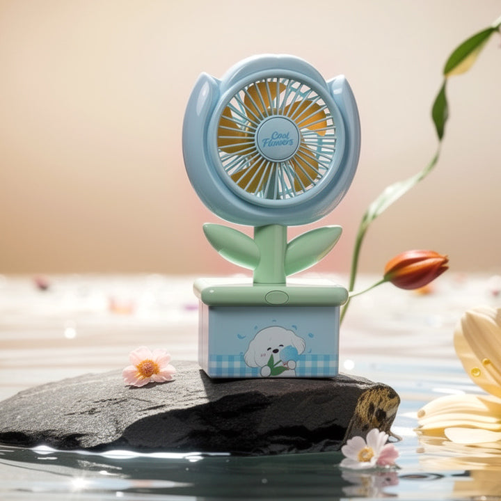 Flower-Themed Portable Mini Fan Bowlift