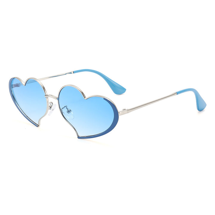 Ladies heart-shaped sunglasses with glamorous frame Bowlift