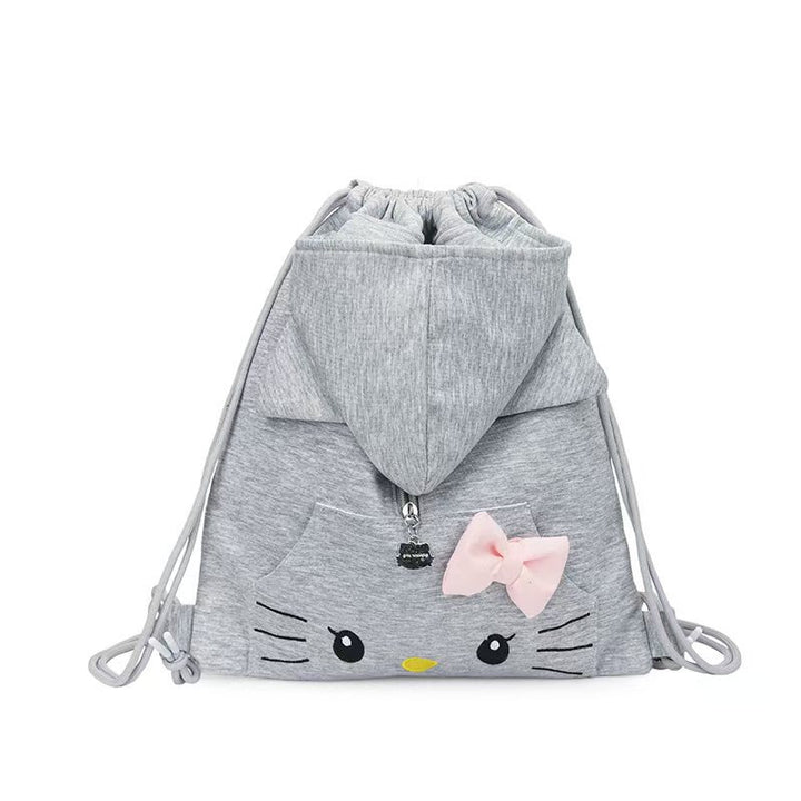 Whimsical Character Drawstring Backpack Bowlift