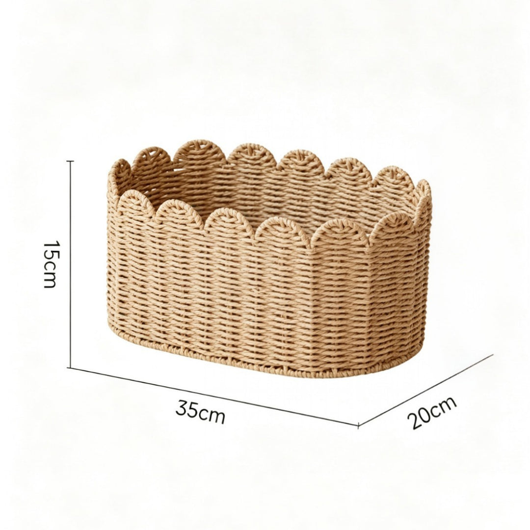 Charming storage basket with ruffle detail Bowlift