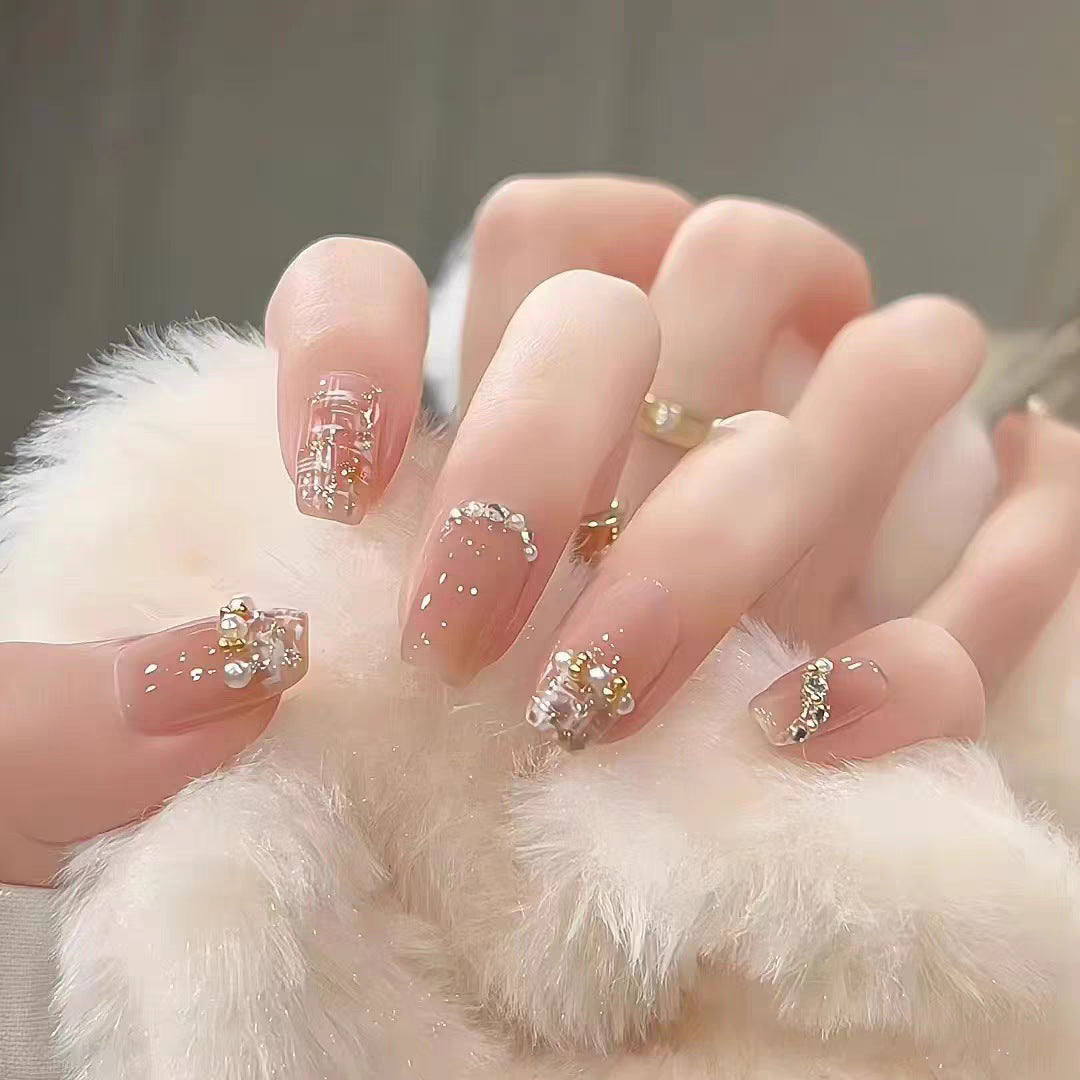 Elegant Stiletto Press-On Nails with Floral Design Bowlift