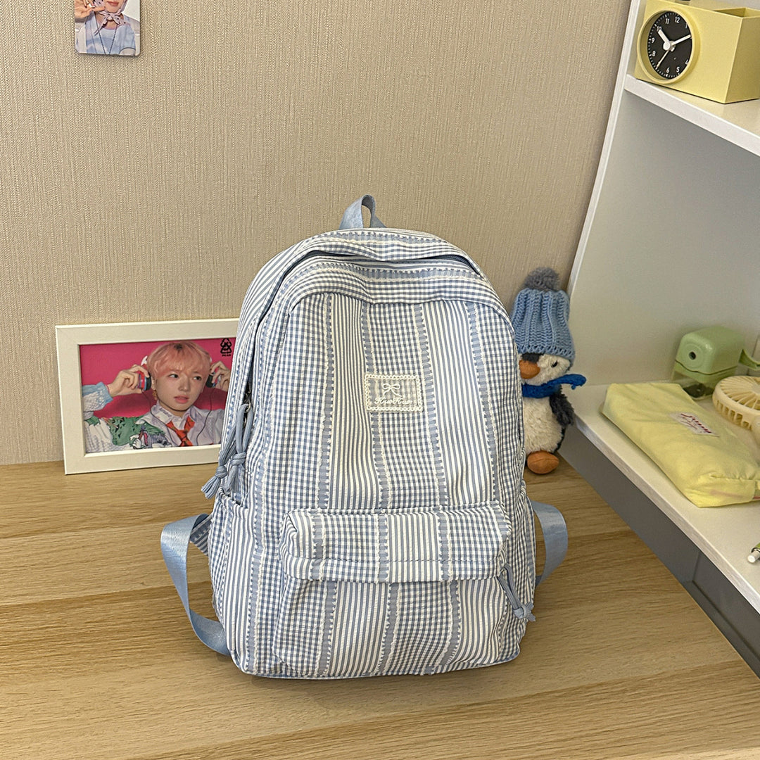 Casual Striped Backpack