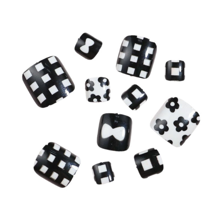 Artistic Floral Press-On Nail Art Set Bowlift