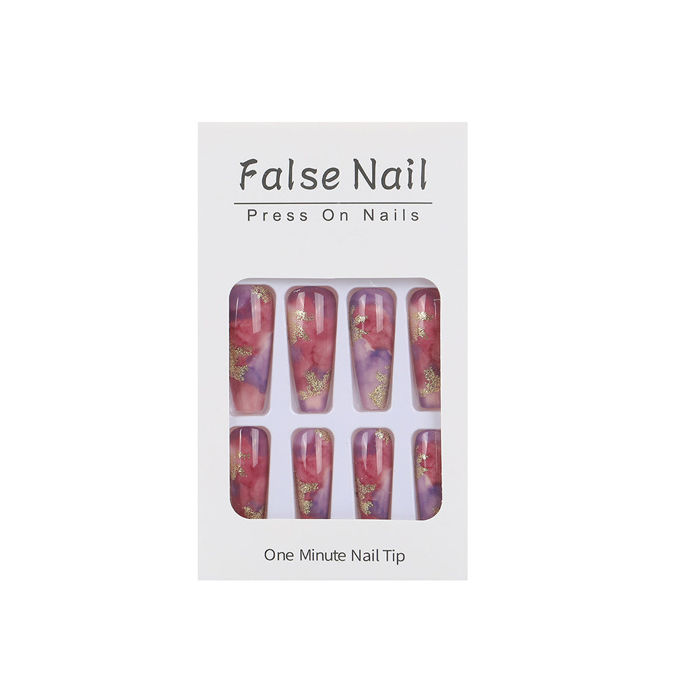 Elegant artificial nails with glitter accents Bowlift