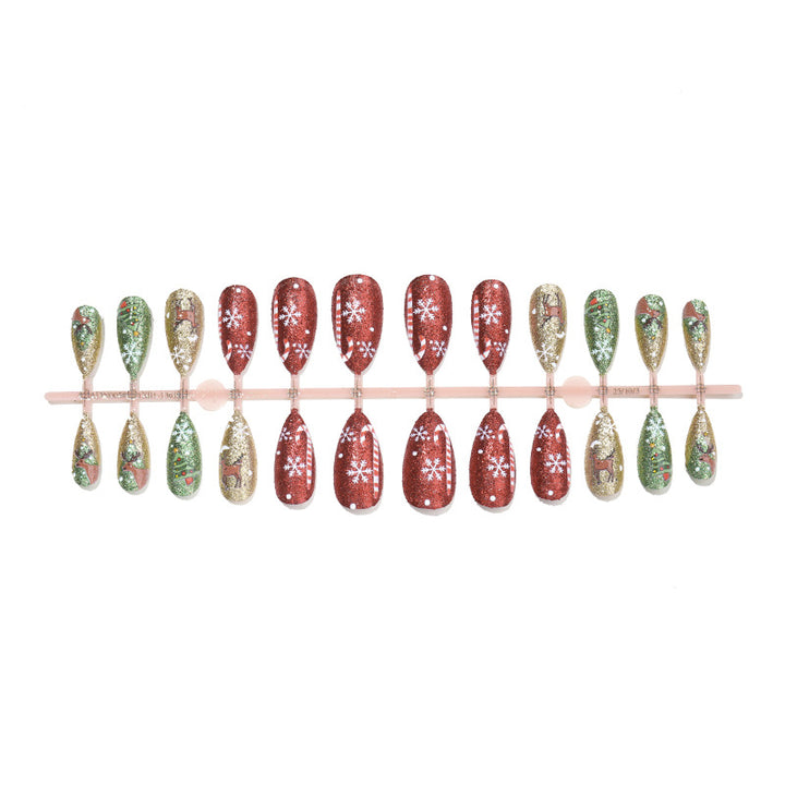 Holiday-Themed Glittery Press-On Nail Collection Bowlift