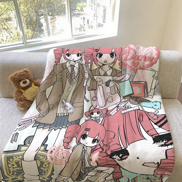 Artistic Anime-Inspired Throw Blanket