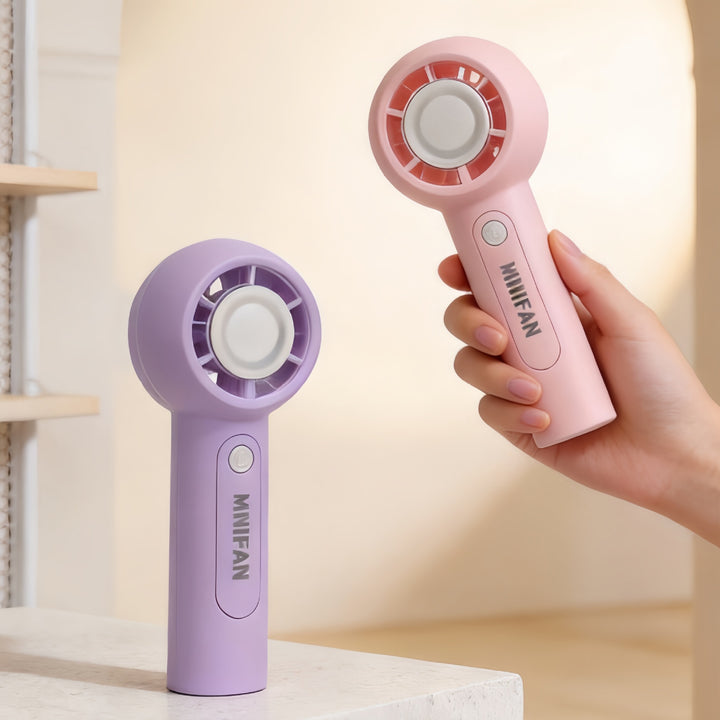Ladies portable mini hand fan with ergonomic design and USB connection Bowlift