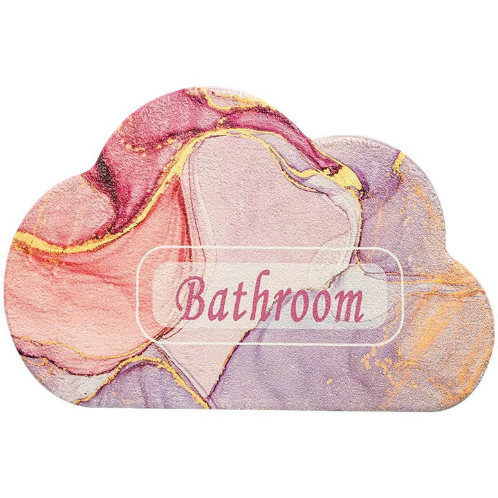 Plush Cloud Shaped Bath Mat Bowlift