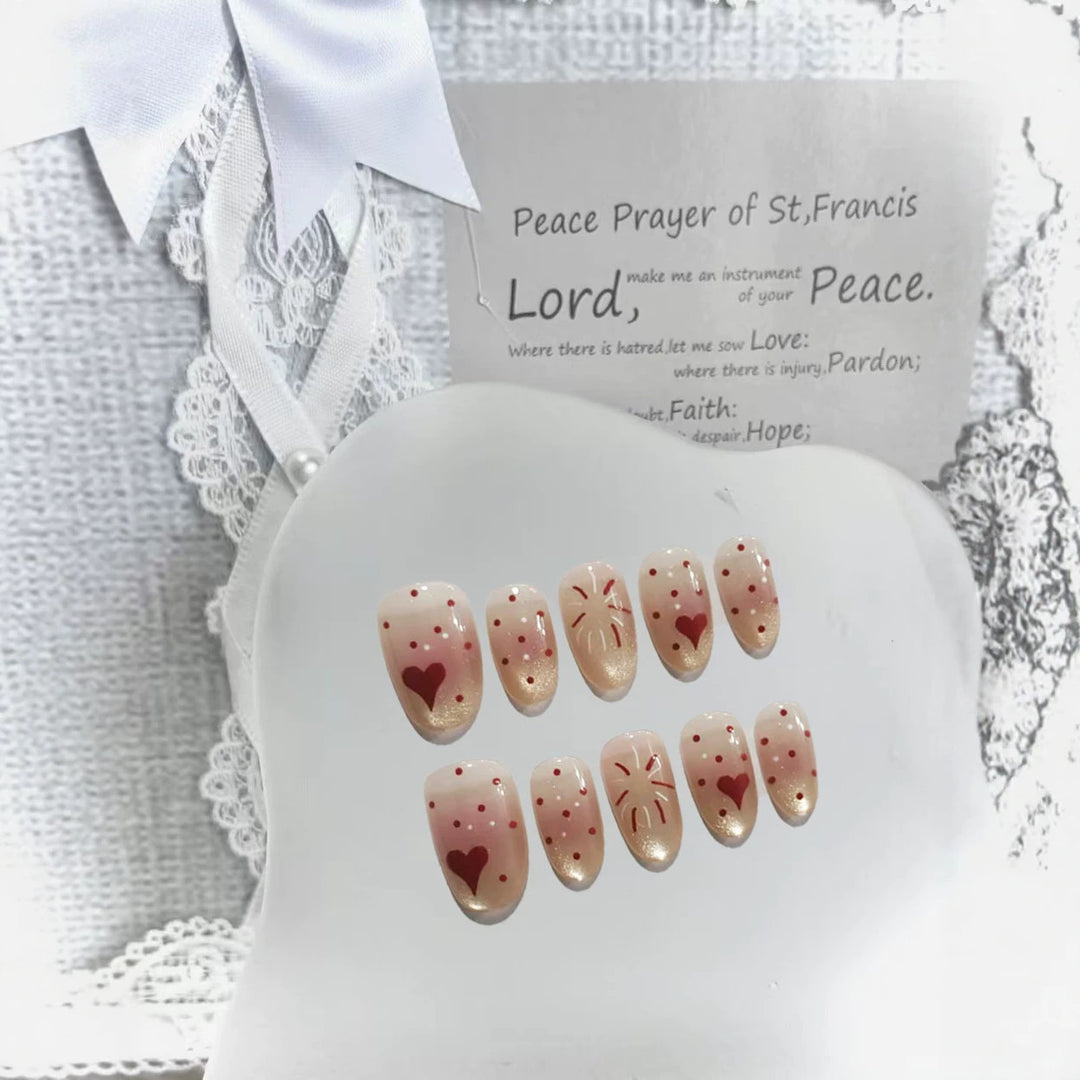 Glittery Heart and Star Nail Art Set Bowlift