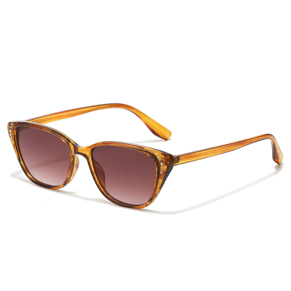 Statement Cat-Eye Sunglasses with Rhinestone Accents Bowlift