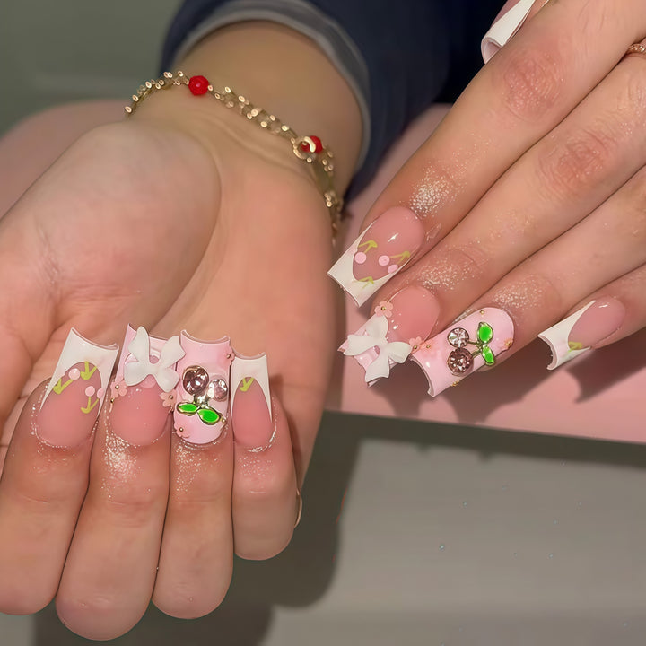 Floral-Inspired Press-On Nail Enhancements Bowlift