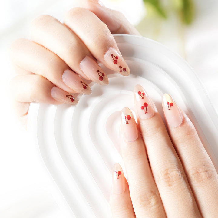 Artistic Cherry Blossom Press-On Nail Set Bowlift