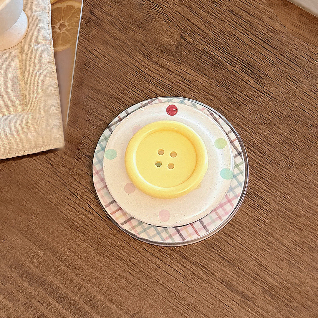 Decorative coaster in button design Bowlift