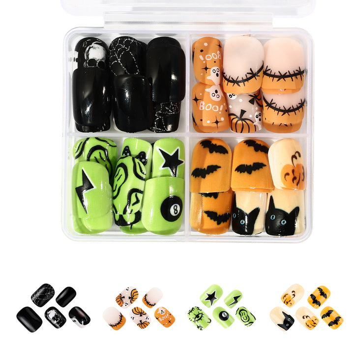 Halloween-Themed Decorative Press-On Nail Art Set Bowlift