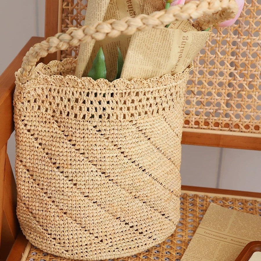 Handmade Macrame Bag with Unique Structure Bowlift