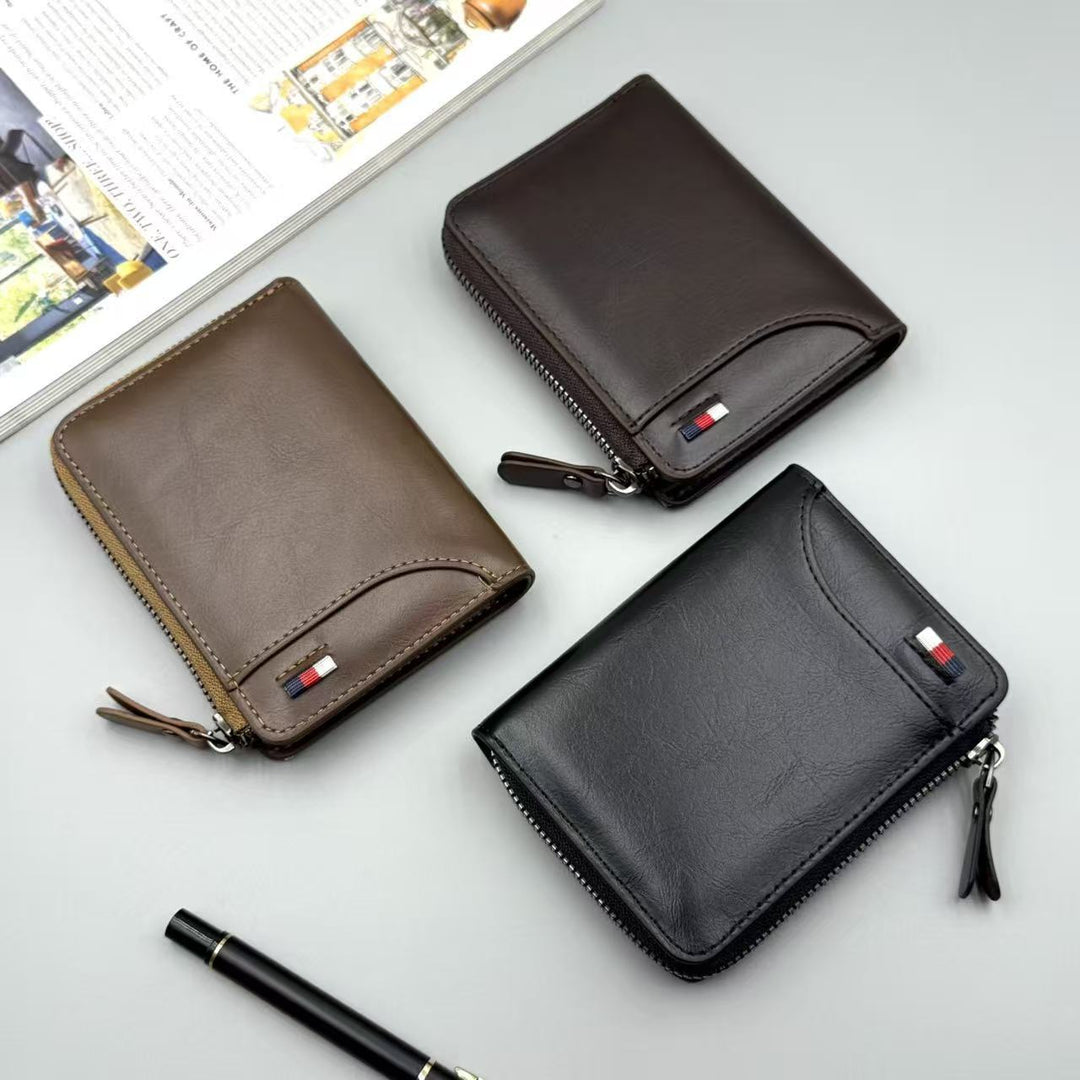 Premium Leather Zipper Wallet