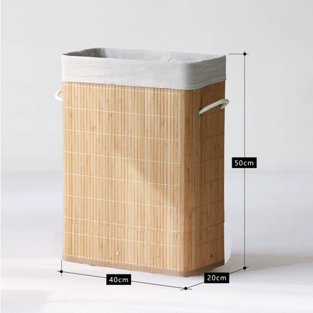 Natural Bamboo Laundry Basket with Lid Bowlift