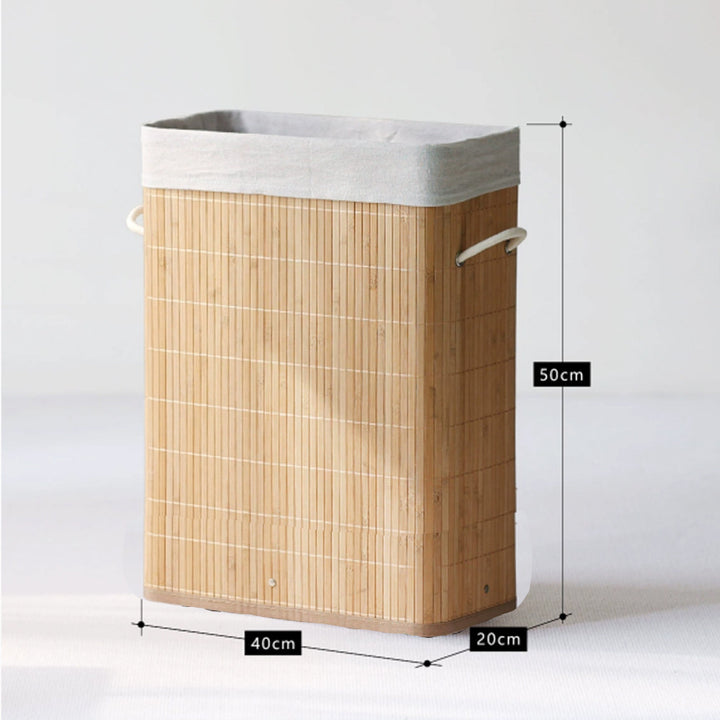 Natural Bamboo Laundry Basket with Lid Bowlift