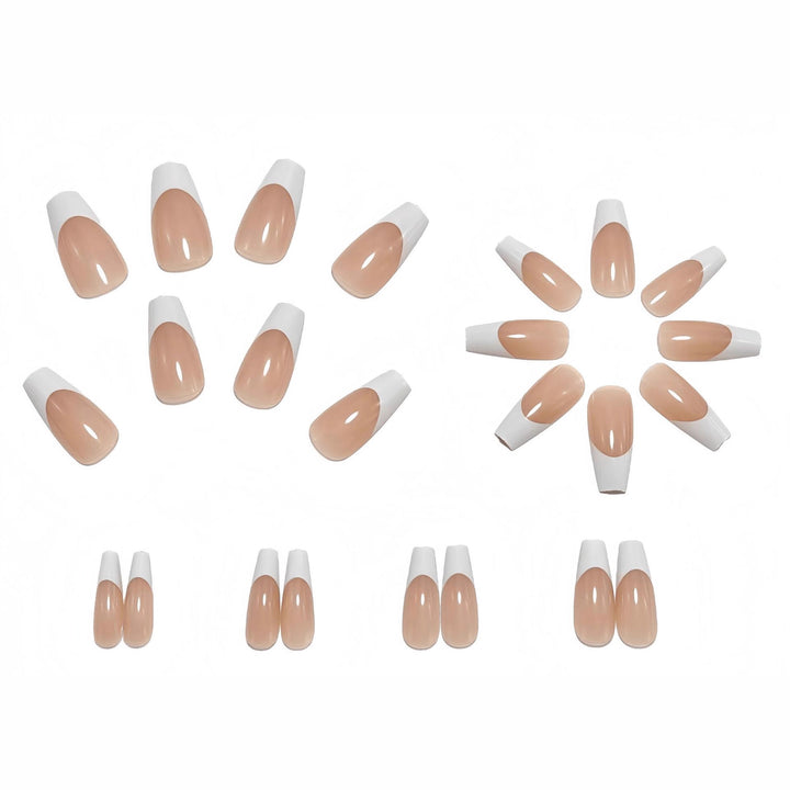 Artificial Nails in Elegant French Look Bowlift