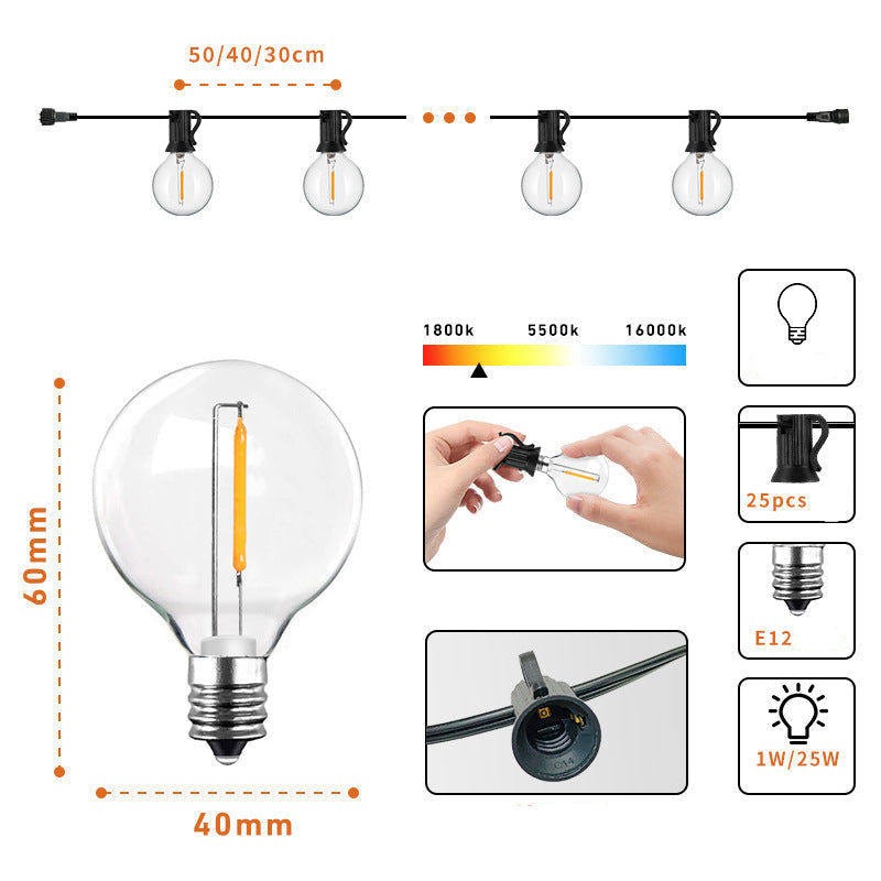 BowLift | Elegant Solar Bulb String Lights
