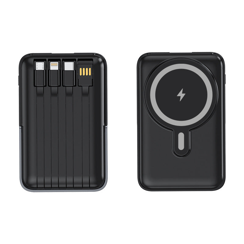 Portable power bank with multifunctional charging cables Bowlift