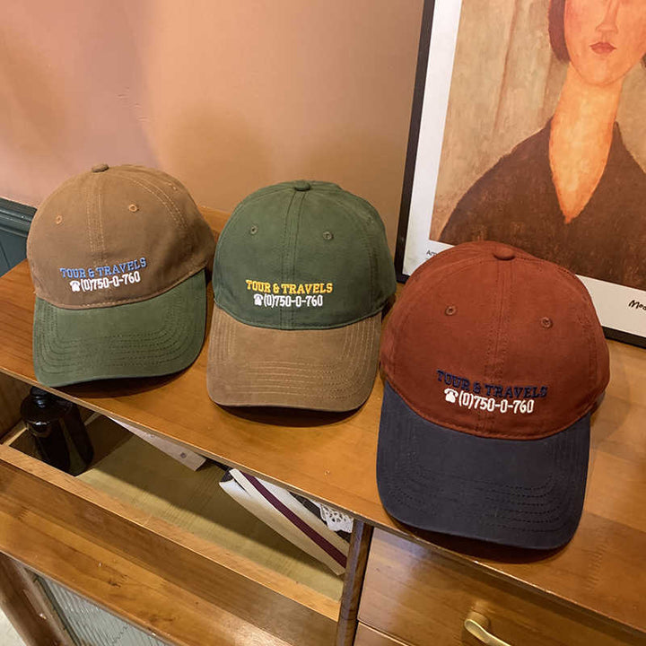 Men's Casual Travel-Themed Baseball Cap Bowlift