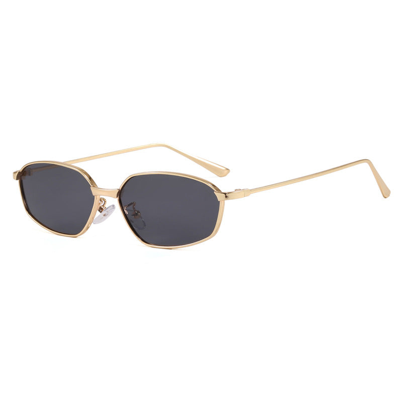 Women's geometric sunglasses with protective UV filter and minimalist metal frame Bowlift