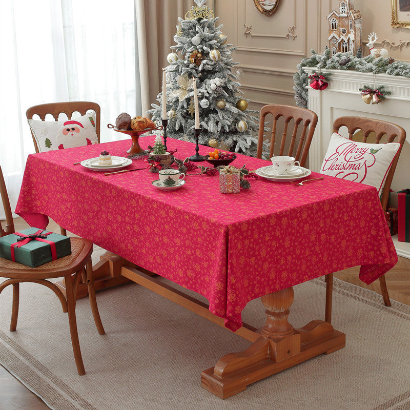 Festive Floral Print Table Cover
