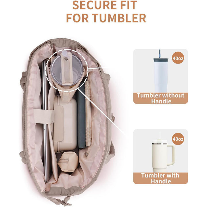 Spacious everyday bag with removable organizer Bowlift