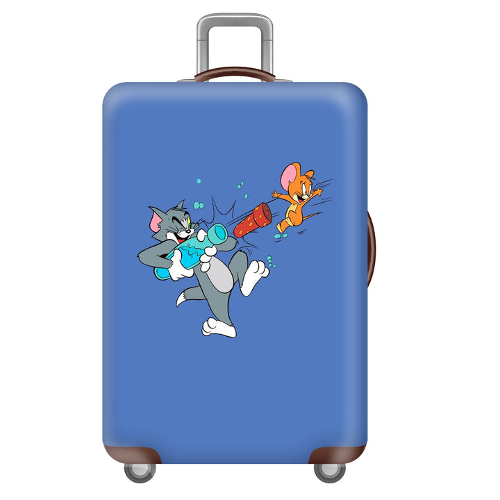 Unisex Hard Shell Suitcase with Creative Travel Motif Bowlift