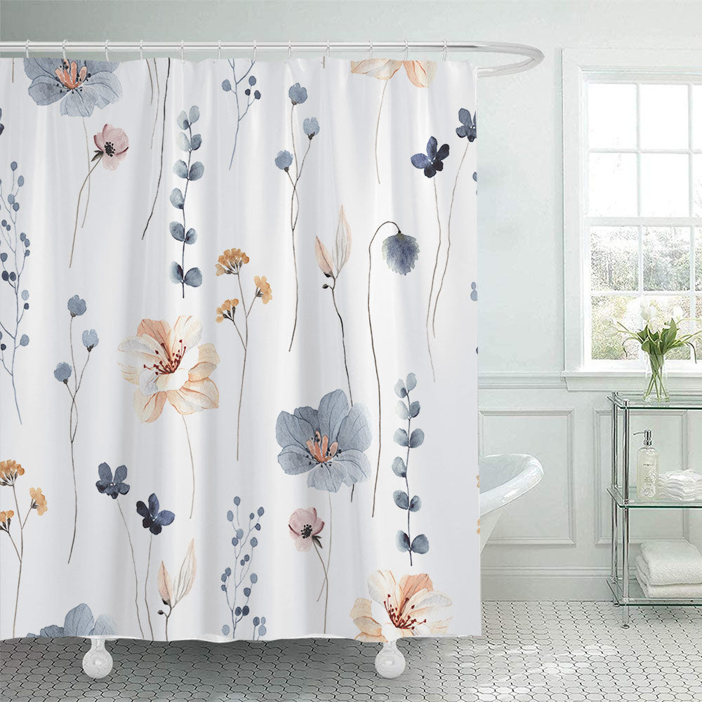 Floral Patterned Shower Curtain Bowlift