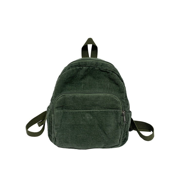 Corduroy Textured School Backpack Bowlift