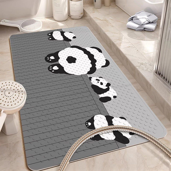 Cartoon-Themed Bath Mat Bowlift