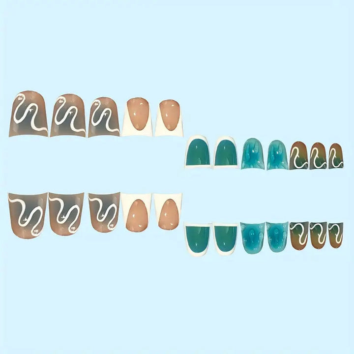 Artistic Abstract Nail Art Extensions Bowlift